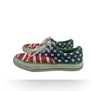 Made In USA Converse All Star American Flag Low Tops Men 5.5 Women 7.5 Sneakers